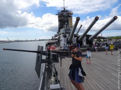 sur le pont du USS Missouri